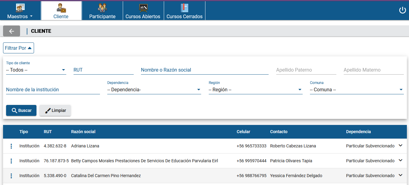 Sistema de Cursos